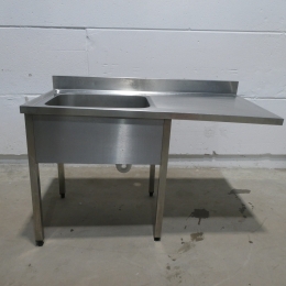 Rvs spoeltafel - 141x70 cm 